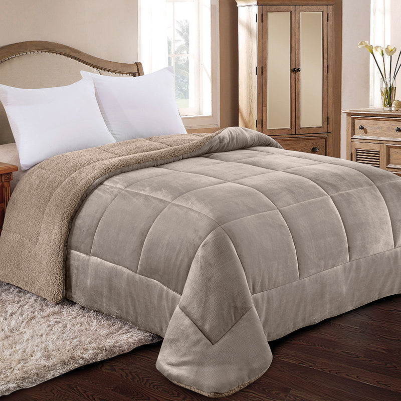Κουβερτοπάπλωμα Ημίδιπλο 180x240 Sweet Sleep 805 Taupe