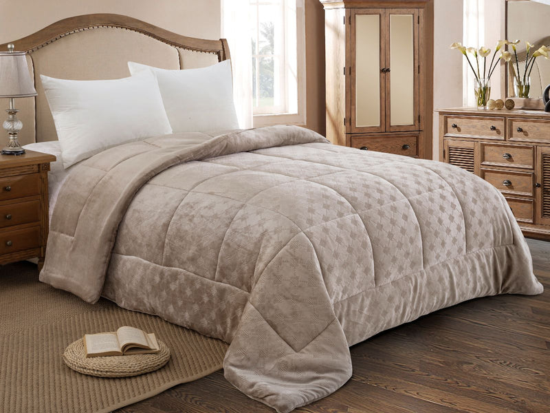 Κουβερτοπάπλωμα Μονό 160x240 Sweet Sleep 822 Taupe
