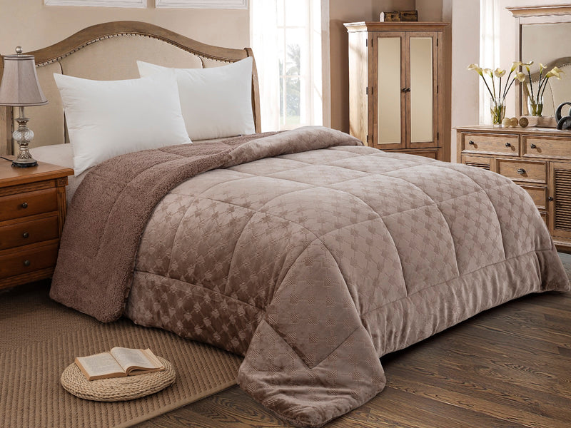 Κουβερτοπάπλωμα Μονό 160x240 Sweet Sleep 825 Μόκα