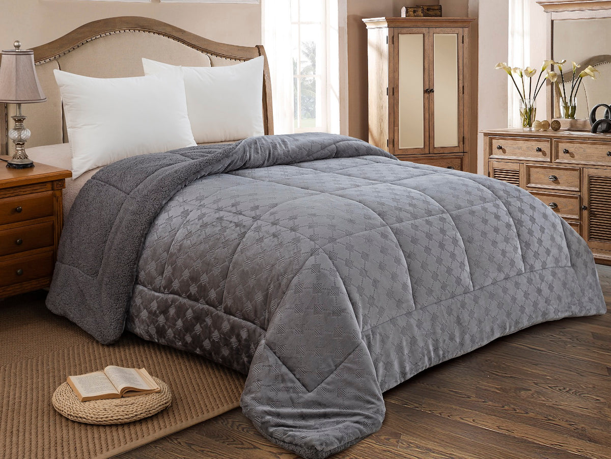 Κουβερτοπάπλωμα Υπέρδιπλο 220x240 Sweet Sleep 825 Γκρι