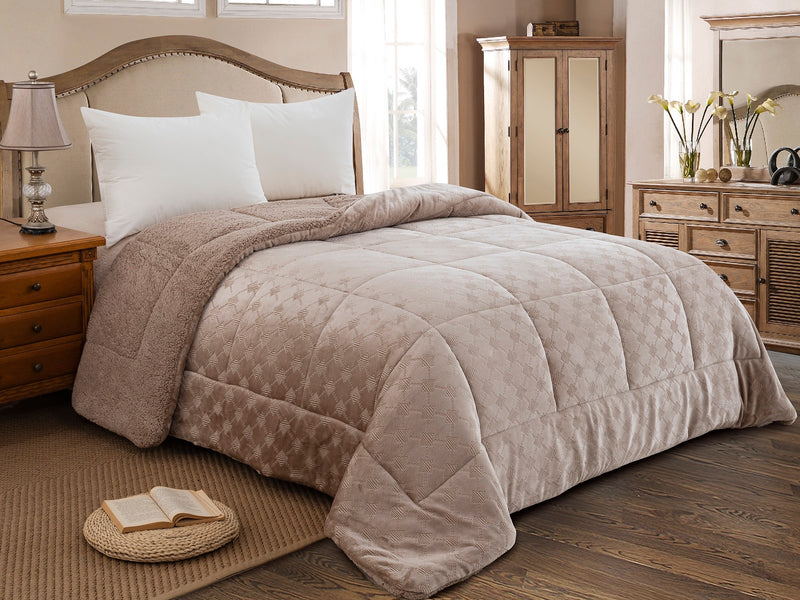 Κουβερτοπάπλωμα Υπέρδιπλο 220x240 Sweet Sleep 825 Taupe