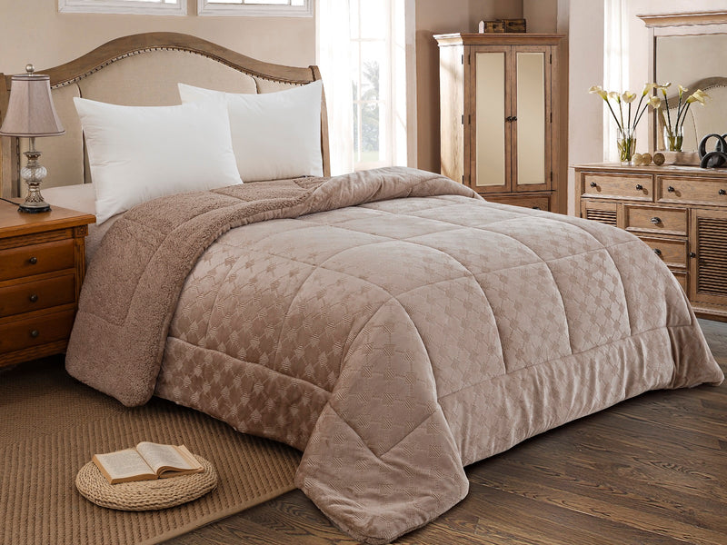 Κουβερτοπάπλωμα Ημίδιπλο 180x240 Sweet Sleep 825 Taupe