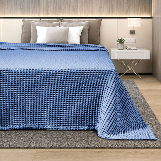 Κουβέρτα Πικέ Μονή 170x240 Sweet Sleep Μπλε