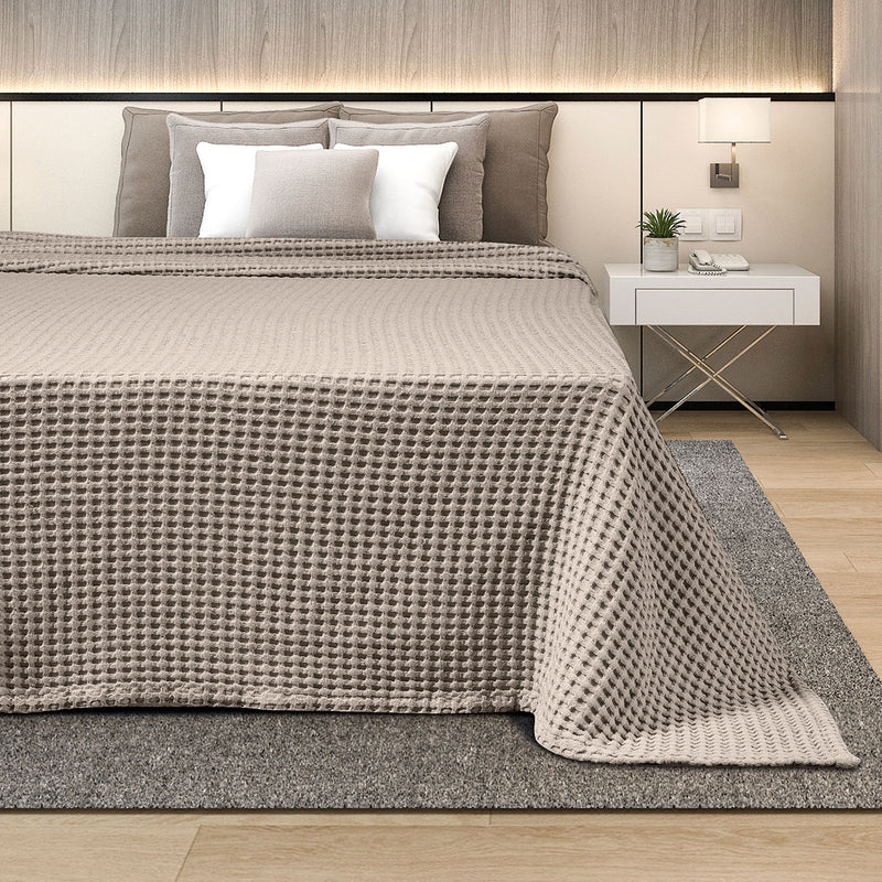 Κουβέρτα Πικέ Μονή 170x240 Sweet Sleep Μπεζ