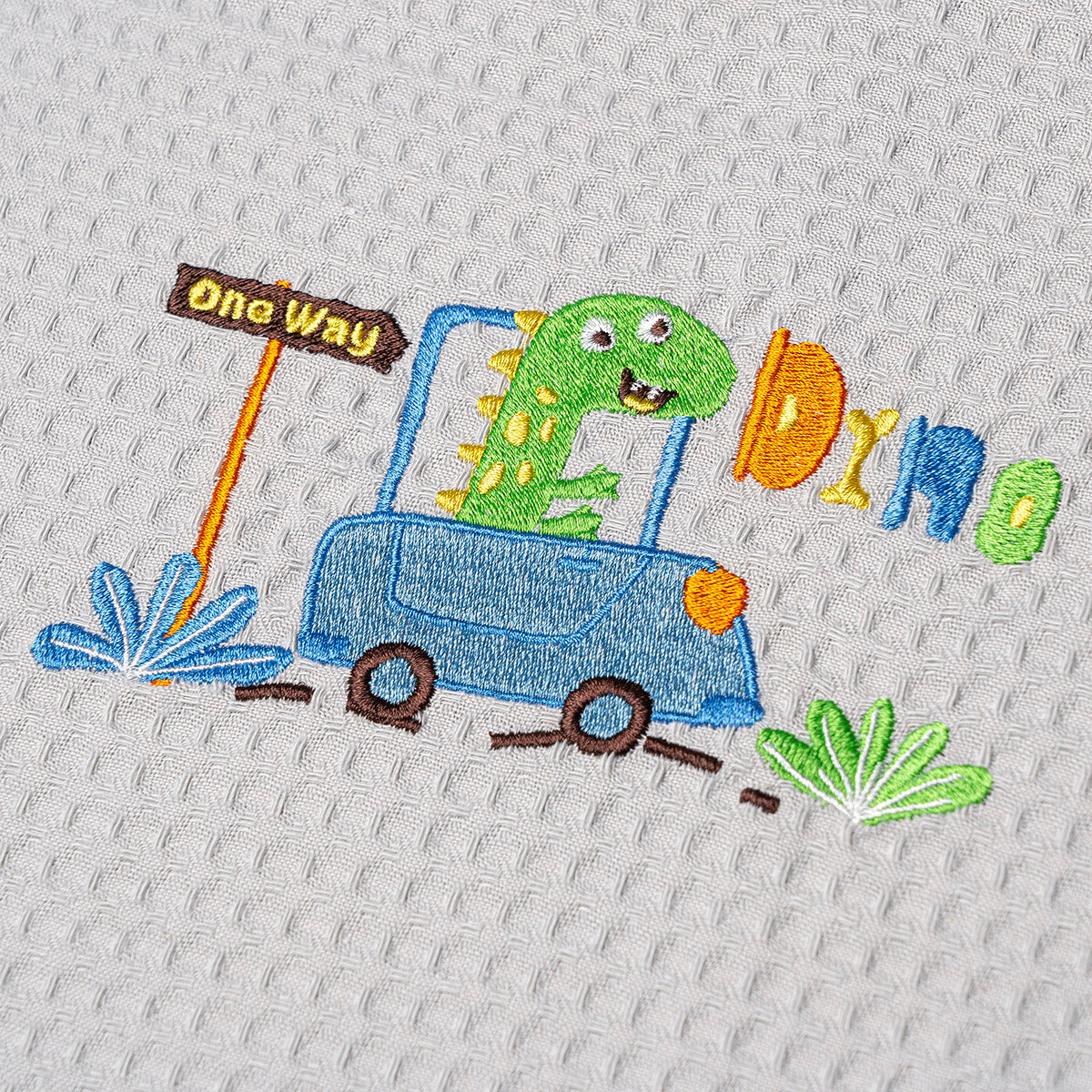 Κουβέρτα Πικέ Κούνιας 110x140 Sweet Sleep Dino Γκρι