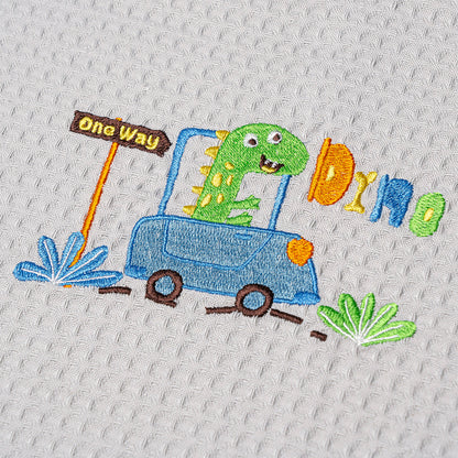 Κουβέρτα Πικέ Κούνιας 110x140 Sweet Sleep Dino Γκρι
