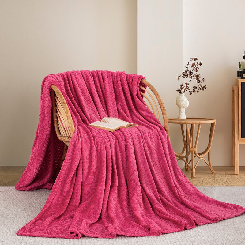 Κουβέρτα Fleece Ημίδιπλη 180x240 Sweet Sleep 550 Φούξια