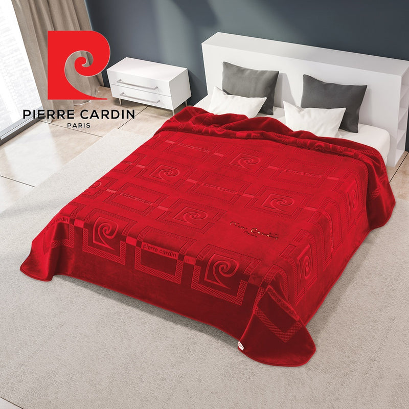 Κουβέρτα Υπέρδιπλη 220x240 Pierre Cardin Nancy 657 Κόκκινο