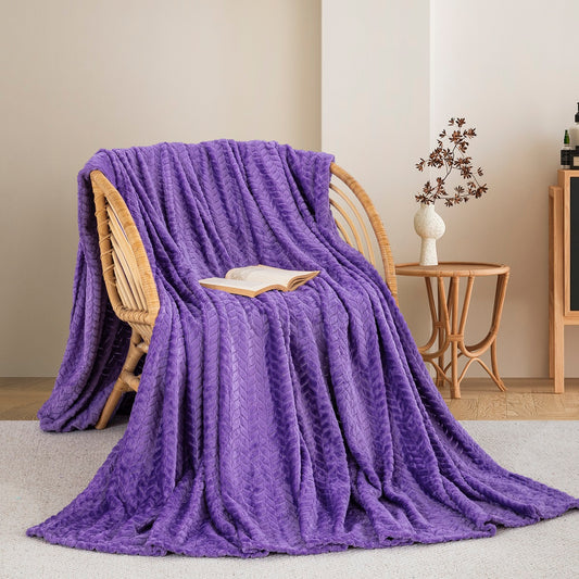 Κουβέρτα Fleece Ημίδιπλη 180x240 Sweet Sleep 550 Μωβ