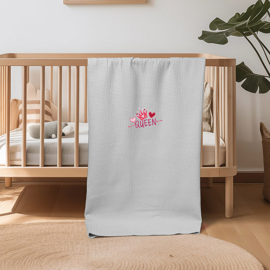 Κουβέρτα Πικέ Κούνιας 110x140 Sweet Sleep Queen Γκρι