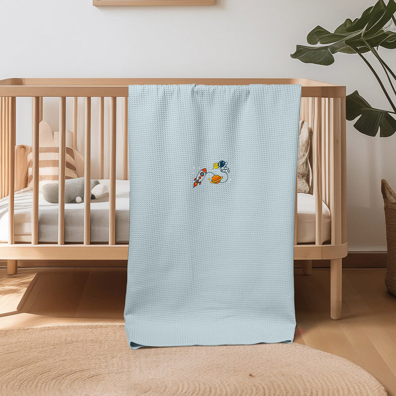 Κουβέρτα Πικέ Κούνιας 110x140 Sweet Sleep Space Μπλε