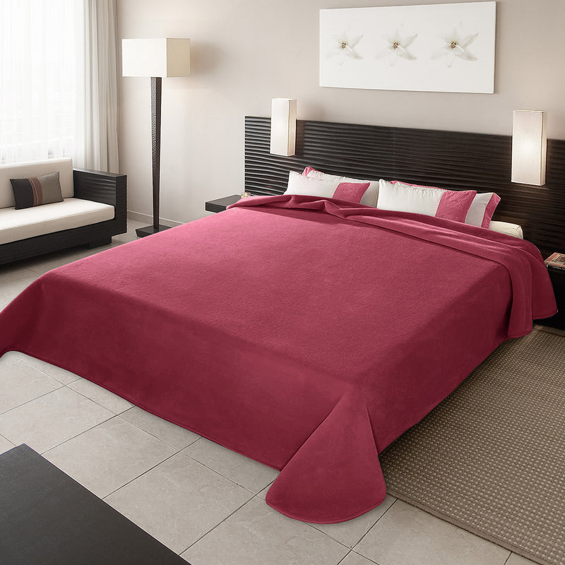 Κουβέρτα Ισπανίας Υπέρδιπλη 220x240 Belpla Ster Plain Φούξια