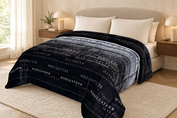 Κουβερτοπάπλωμα Sweet Sleep Εμπριμέ Daydream Μαύρο Μονό 160×220