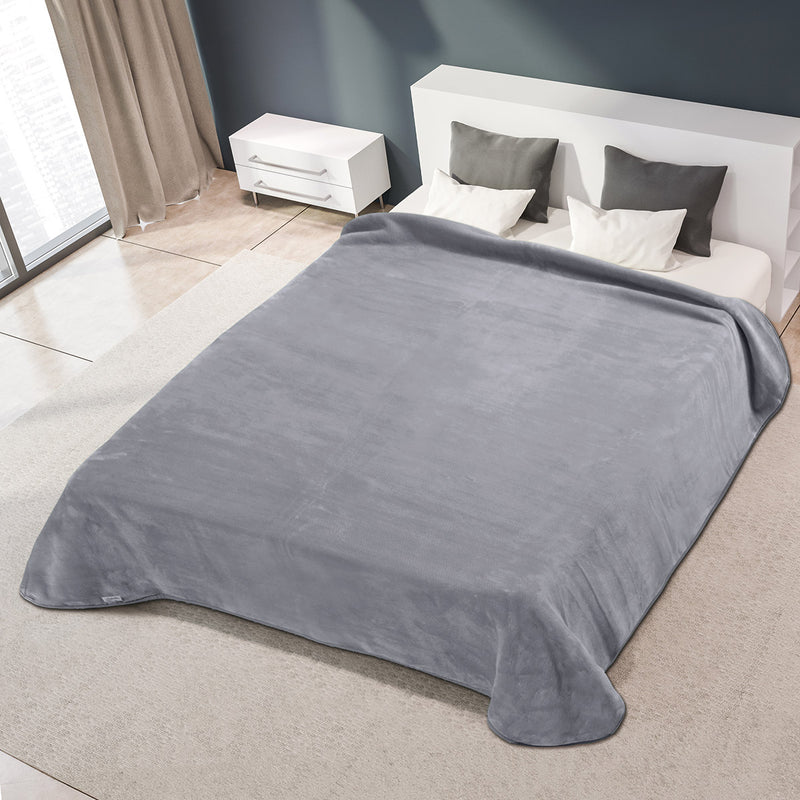 Κουβέρτα Ισπανίας Μονή 160x220 Belpla Ster Plain Γκρι