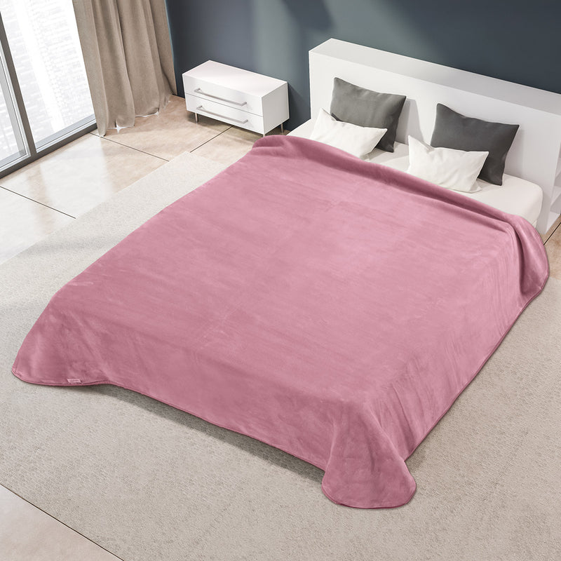 Κουβέρτα Ισπανίας Μονή 160x220 Belpla Ster Plain Ροζ Οπάλ