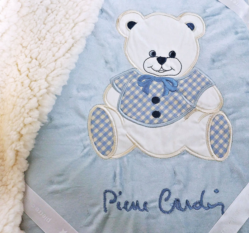 Κουβέρτα Κούνιας 110x140 Fleece / Sherpa Κούνιας Pierre Cardin Teddy Μπλε