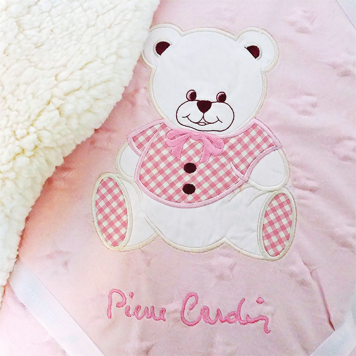 Κουβέρτα Κούνιας 110x140 Fleece / Sherpa Κούνιας Pierre Cardin Teddy Ροζ