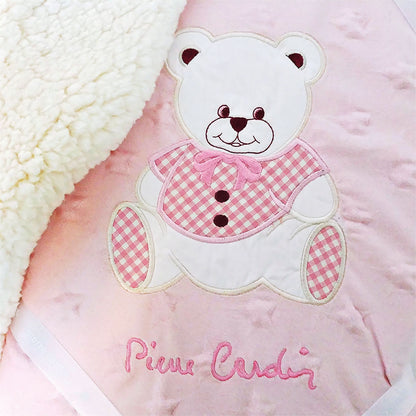 Κουβέρτα Κούνιας 110x140 Fleece / Sherpa Κούνιας Pierre Cardin Teddy Ροζ