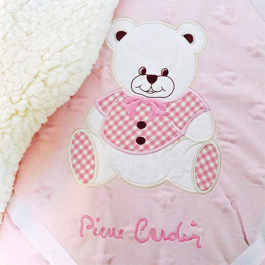 Κουβέρτα Κούνιας 110x140 Fleece / Sherpa Κούνιας Pierre Cardin Teddy Ροζ